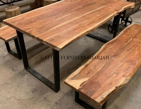 wooden table & chair