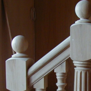 wooden stair case